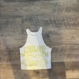 American Eagle Outfitters White Band Tee